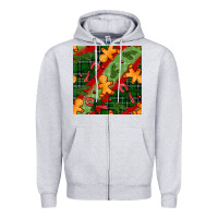 Heather Grey christmas gingerbread man and candy cane seamless pattern Zipper Hoodie - BundleAndBundleShop