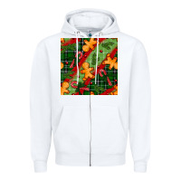 White christmas gingerbread man and candy cane seamless pattern Zipper Hoodie - BundleAndBundleShop