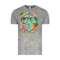Cloud Rock summer vibes with smile face and leopard Vintage Tee - texasbilliewilder