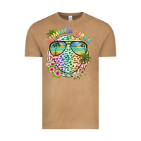Vintage Camel summer vibes with smile face and leopard Vintage Tee - texasbilliewilder