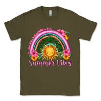 Army Green summer vibes  rainbow Classic Tee - HRA Design Shop