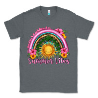 Charcoal Heather summer vibes  rainbow Classic Tee - HRA Design Shop