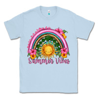 Dusty Blue summer vibes  rainbow Classic Tee - HRA Design Shop