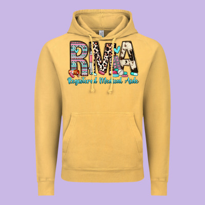 Rma Registered Medical Aide Vintage Hoodie Designed By Zillion Design Studio