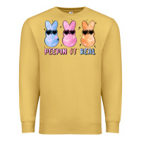 Antique Gold peepin it real easter glitter Premium Sweatshirt - MaliasSmallBusiness