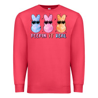 Cardinal peepin it real easter glitter Premium Sweatshirt - MaliasSmallBusiness
