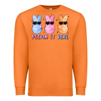 Carrot peepin it real easter glitter Premium Sweatshirt - MaliasSmallBusiness