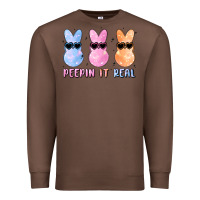 Chestnut peepin it real easter glitter Premium Sweatshirt - MaliasSmallBusiness