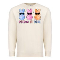Sandshell peepin it real easter glitter Premium Sweatshirt - MaliasSmallBusiness