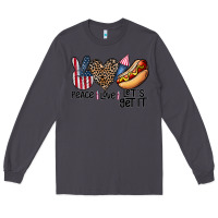 Smoke peace love let's get it Long Sleeve Tee - CowhideDigitalArt