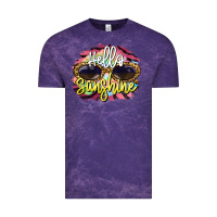 Cloud Purple hello sunshine Vintage Tee - BarkalooDesign