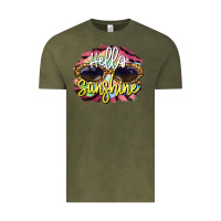 Vintage Olive hello sunshine Vintage Tee - BarkalooDesign