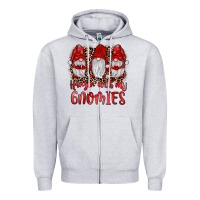 Heather Grey hangin' with my gnomies Zipper Hoodie - JahusDesignShop