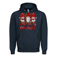 Navy hangin' with my gnomies Zipper Hoodie - JahusDesignShop
