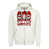 Oatmeal Heather hangin' with my gnomies Zipper Hoodie - JahusDesignShop