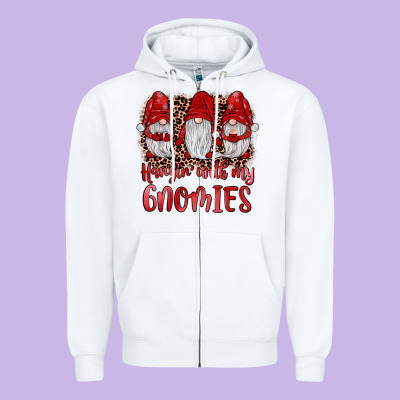 Hangin' With My Gnomies Zipper Hoodie Designed By Jahusdesignshop