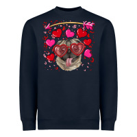 Valentine's Day  Pug Heavyweight Sweatshirt | Teevron