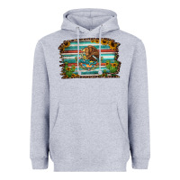 Heather Grey cactus turquoise serape leopard mexican flag Heavyweight Hoodie - Jasminsmagicworld