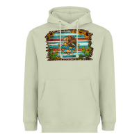 Matcha cactus turquoise serape leopard mexican flag Heavyweight Hoodie - Jasminsmagicworld