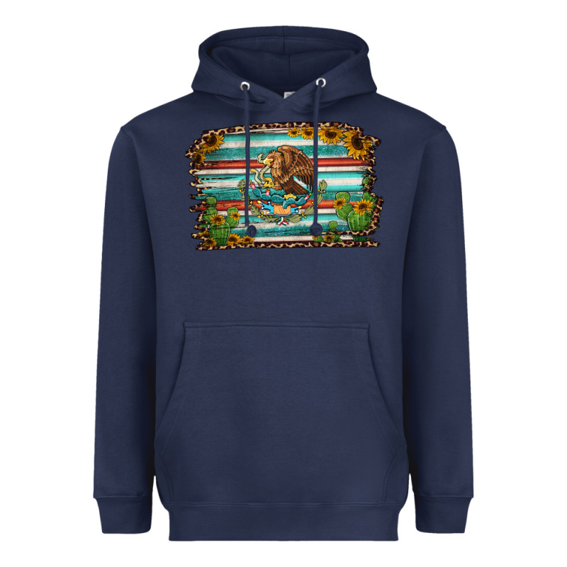 Cactus Turquoise Serape Leopard Mexican Flag Heavyweight Hoodie by Jasminsmagicworld | Teevron