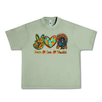 Oil Green peace love thankful Urban Heavy Tee - RanaPortraitStore