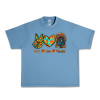 Pebble Blue peace love thankful Urban Heavy Tee - RanaPortraitStore