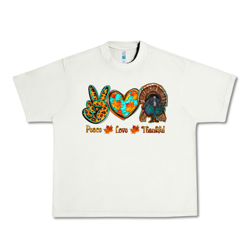 Peace Love Thankful Urban Heavy Tee by RanaPortraitStore | Teevron