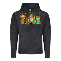 Vintage Black sunflowers coffee cups Vintage Hoodie - Zillion Design Studio