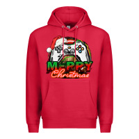 Cardinal Gamer Merry Christmas Premium Hoodie - NancyCooperArtShop