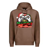 Chestnut Gamer Merry Christmas Premium Hoodie - NancyCooperArtShop