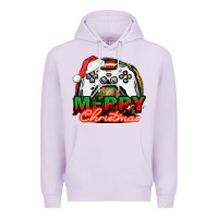 Lilac Gamer Merry Christmas Premium Hoodie - NancyCooperArtShop