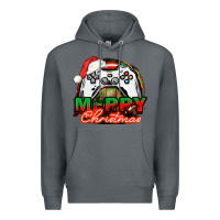 Rock Gamer Merry Christmas Premium Hoodie - NancyCooperArtShop
