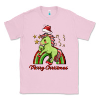 Bubblegum Pink merry christmas unicorn Classic Tee - FaDigitalArtStudio