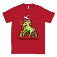 Red merry christmas unicorn Classic Tee - FaDigitalArtStudio