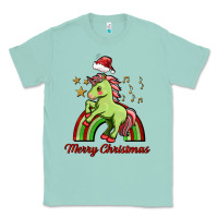 Seafoam merry christmas unicorn Classic Tee - FaDigitalArtStudio