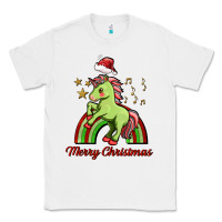 White merry christmas unicorn Classic Tee - FaDigitalArtStudio