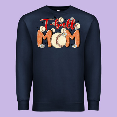 T Ball Mom Premium Sweatshirt Designed By Maliassmallbusiness