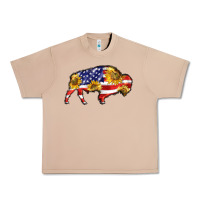 Burro bison amerıcan flag Urban Heavy Tee - BarkalooDesign