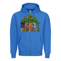 True Royal merry christmas with christmas trees Zipper Hoodie - AdoDesignShop
