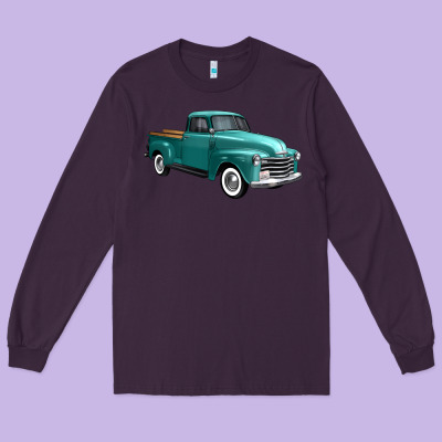 Western Truck 34 View Long Sleeve Tee Designed By Fadigitalartstudio