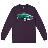 Plum western truck 34 view Long Sleeve Tee - FaDigitalArtStudio