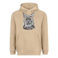 Mushroom Bobcat Head Heavyweight Hoodie - LillyAllenDesigns