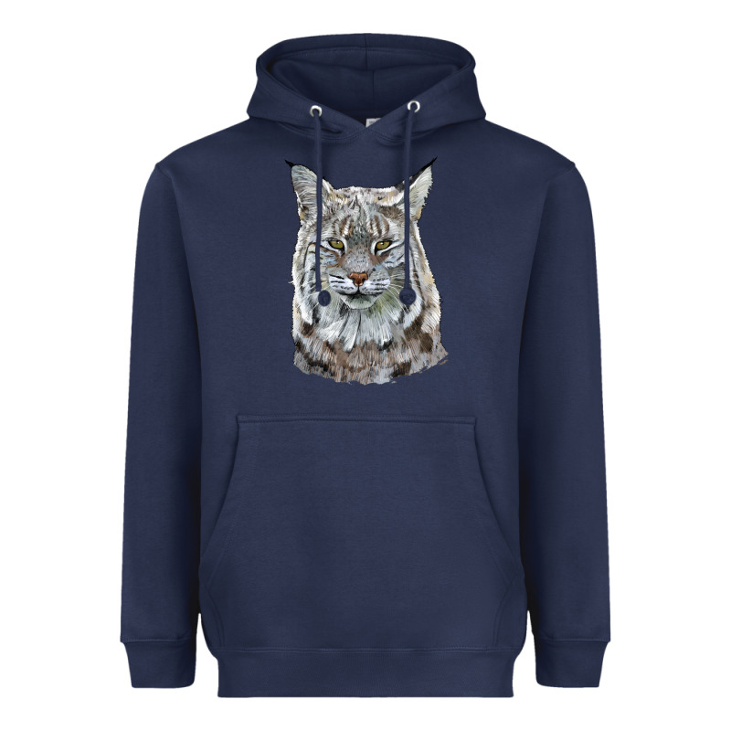 Bobcat Head Heavyweight Hoodie by LillyAllenDesigns | Teevron