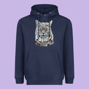 Bobcat Head Heavyweight Hoodie Designed By Lillyallendesigns