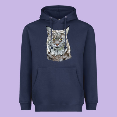 Bobcat Head Heavyweight Hoodie Designed By Lillyallendesigns