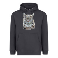 Smoke Bobcat Head Heavyweight Hoodie - LillyAllenDesigns