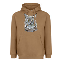 Toasted Coconut Bobcat Head Heavyweight Hoodie - LillyAllenDesigns