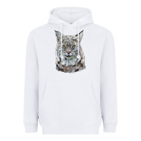 White Bobcat Head Heavyweight Hoodie - LillyAllenDesigns