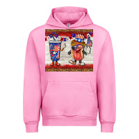 Fuchsia Pink usa hot dog coca tumbler Urban Hoodie - BarkalooDesign