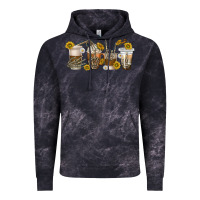 Cloud Black skeleton hands coffee cups Vintage Hoodie - texasbilliewilder
